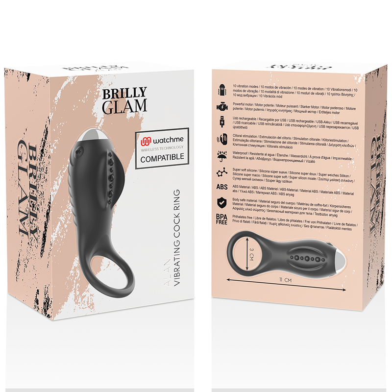 BRILLY GLAM - ALAN COCK RING WATCHME TECHNOLOGIE SANS FIL COMPATIBLE - Sensualia