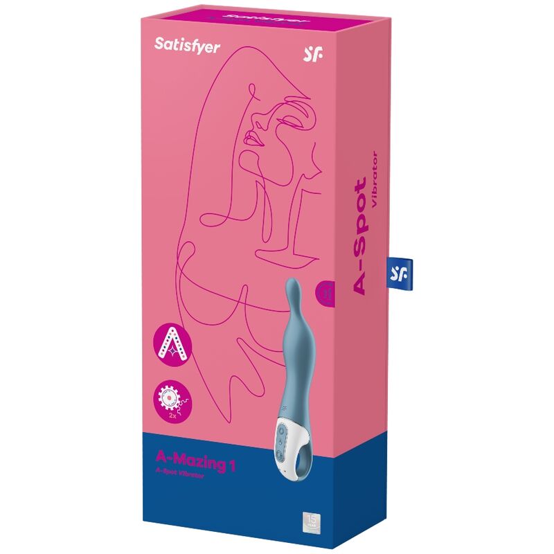 SATISFYER - VIBRATEUR AMAZING 1 ASPOT BLEU - Sensualia