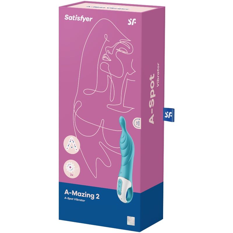 SATISFYER - VIBRATEUR AMAZING 2 ASPOT TURQUOISE - Sensualia