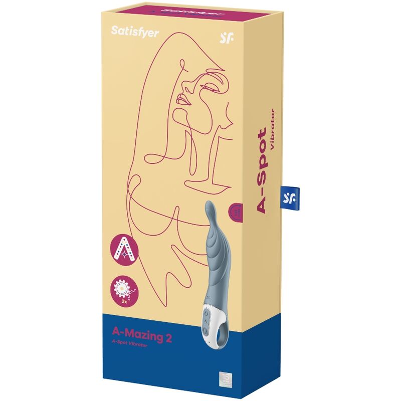 SATISFYER - VIBRATEUR AMAZING 2 ASPOT GRIS - Sensualia