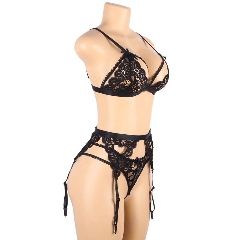 SUBBLIME SET - TRES PIEZAS SUJETADOR + LIGUERO + TANGA L/XL - Sensualia