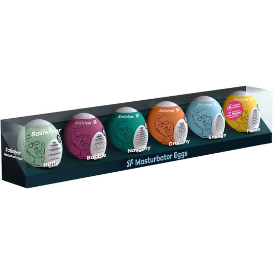 SATISFYER - OEUFS MASTURBATEURS ENSEMBLE DE 6 UNITÉS - Sensualia