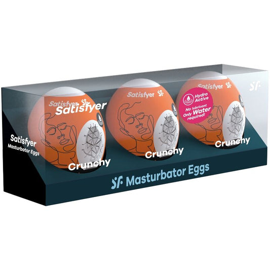 SATISFYER - 3 OEUFS MASTURBATEURS CRUNCHY - Sensualia