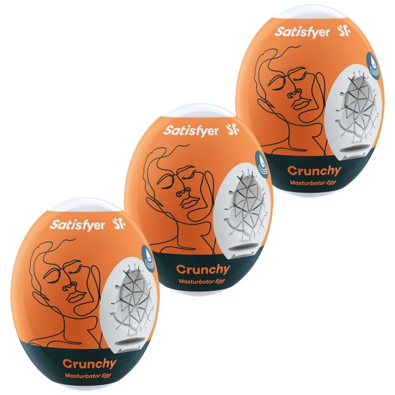 SATISFYER - 3 OEUFS MASTURBATEURS CRUNCHY - Sensualia