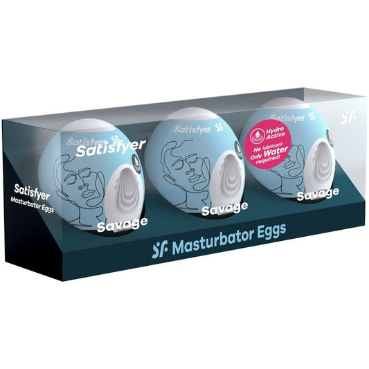 SATISFYER - 3 OEUFS MASTURBATEURS SAVAGE - Sensualia