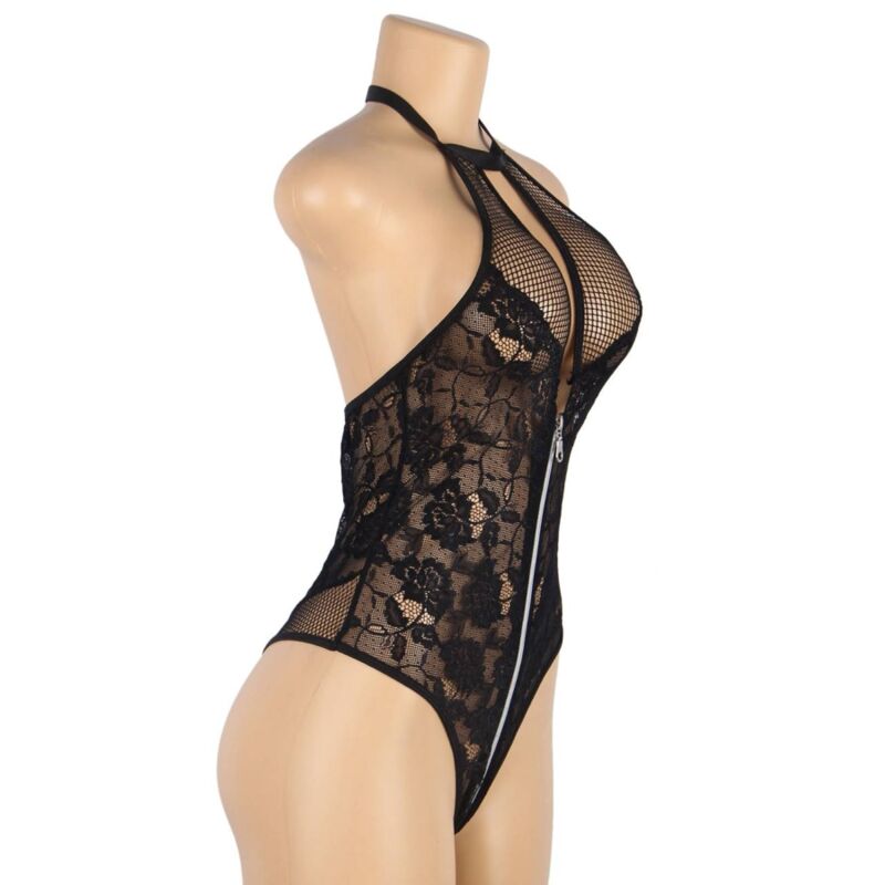 SUBBLIME - TEDDY FLORAL DENTELLE ZIPPER S/M - Sensualia