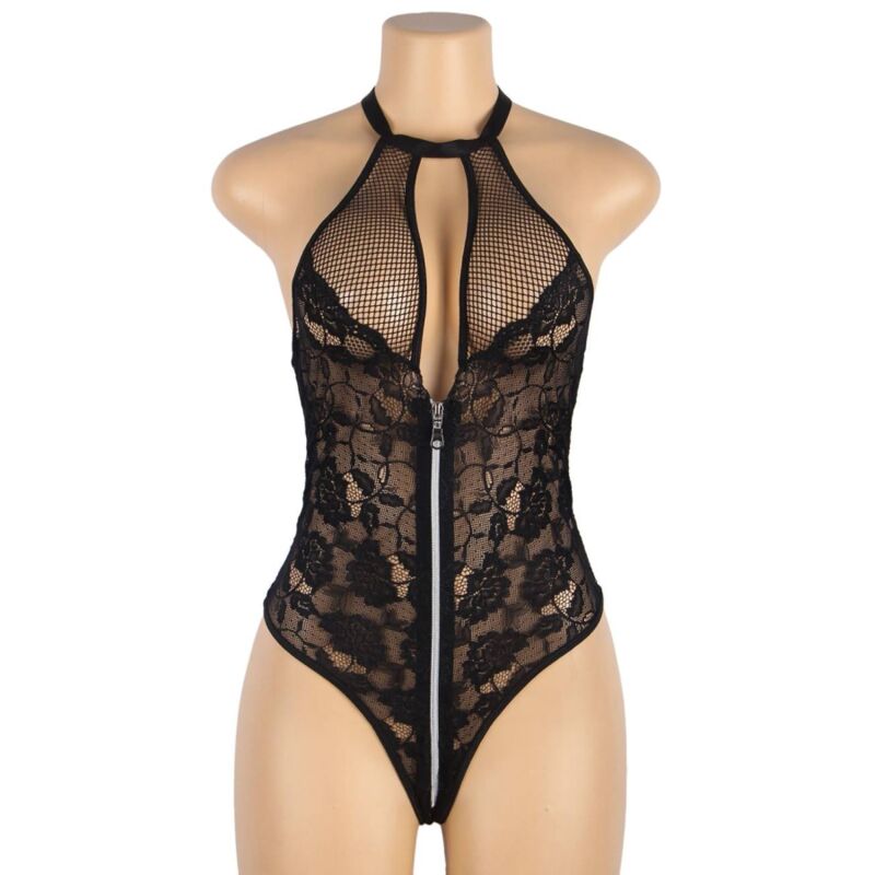 SUBBLIME - TEDDY FLORAL DENTELLE ZIPPER S/M - Sensualia