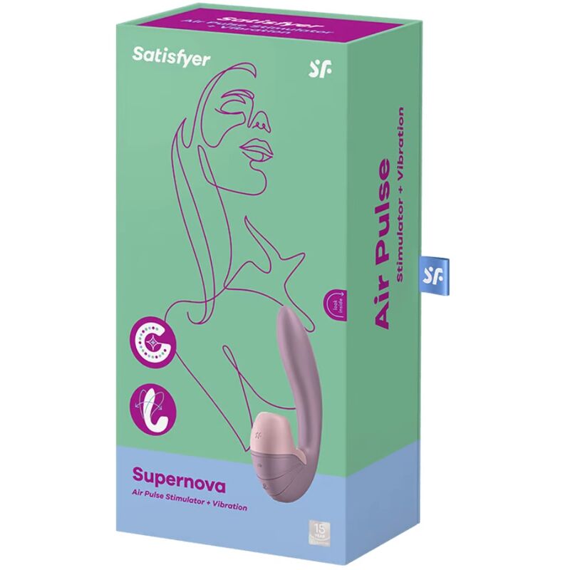 SATISFYER SUPERNOVA ESTIMULADOR Y VIBRADOR - ROSA - Sensualia