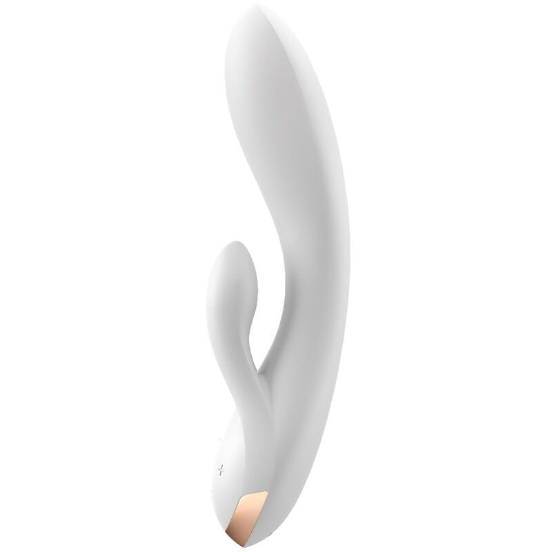 SATISFYER DOUBLE FLEX VIBRADOR APP - BLANCO - Sensualia