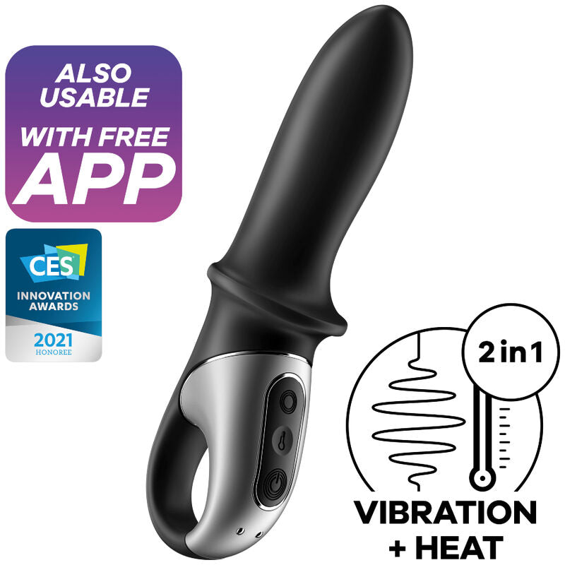 SATISFYER - APPLICATION DE VIBRATEUR ANAL HOT PASSION NOIR - Sensualia