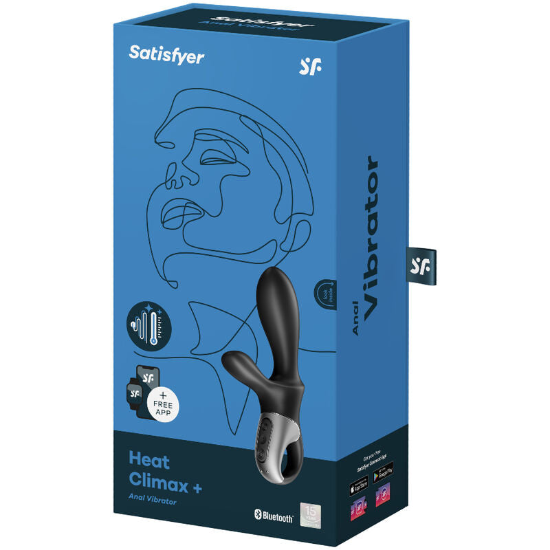 SATISFYER - APPLICATION HEAT CLIMAX+ VIBRATEUR ANAL NOIR - Sensualia