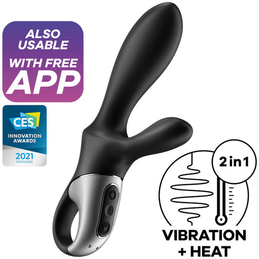 SATISFYER - APPLICATION HEAT CLIMAX+ VIBRATEUR ANAL NOIR - Sensualia