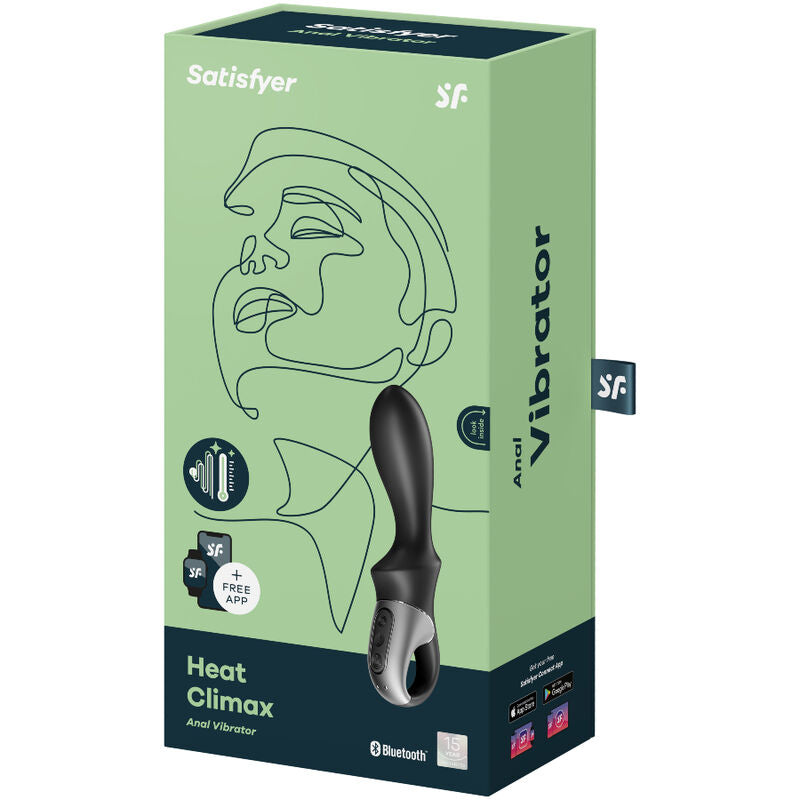 SATISFYER - APPLICATION VIBRATEUR ANAL HEAT CLIMAX NOIR - Sensualia