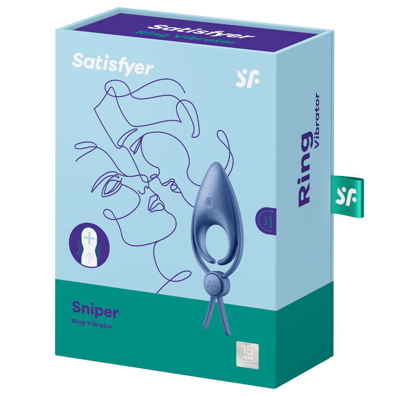 SATISFYER - SNIPER ANILLO VIBRADOR NEGRO - Sensualia