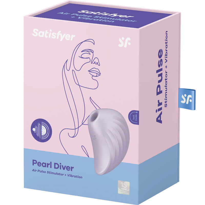 SATISFYER - PEARL DIVER ESTIMULADOR Y VIBRADOR VIOLETA - Sensualia