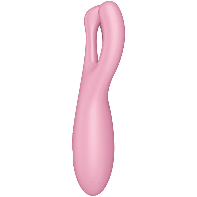 SATISFYER - APPLICATION VIBRATEUR THREESOME 4 ROSE - Sensualia