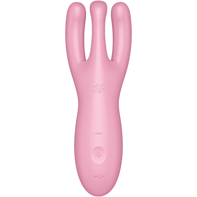 SATISFYER - APPLICATION VIBRATEUR THREESOME 4 ROSE - Sensualia