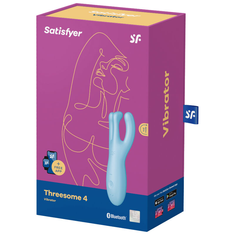 SATISFYER - APPLICATION VIBRATEUR THREESOME 4 ROSE - Sensualia