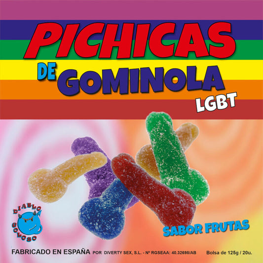 PRIDE - FRUITS DE PÉNIS GUMMY AVEC SUCRE LGBT - Sensualia
