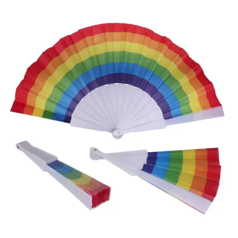 PRIDE - ÉVENTAIL EN TISSU DRAPEAU LGBT - Sensualia