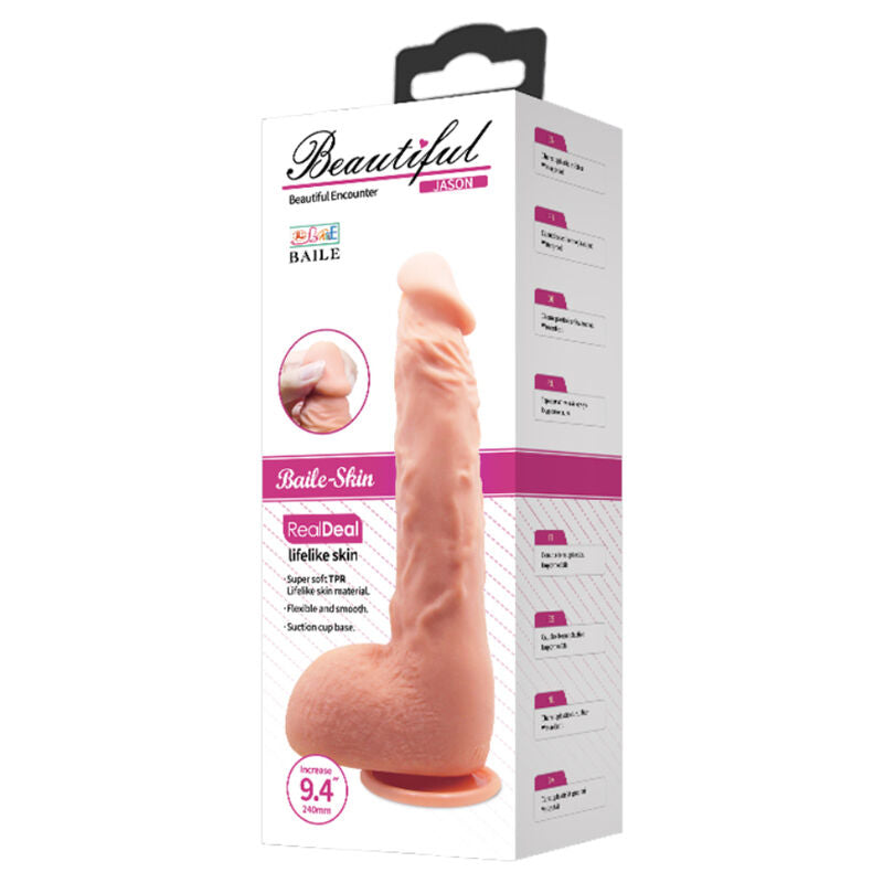 BAILE - GODE RÉALISTE JASON NATUREL 24 CM - Sensualia