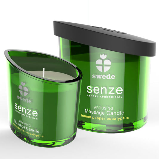 SWEDE - BOUGIE DE MASSAGE EXCITANTE SENZE - CITRON, POIVRE, EUCALYPTUS SWEDE