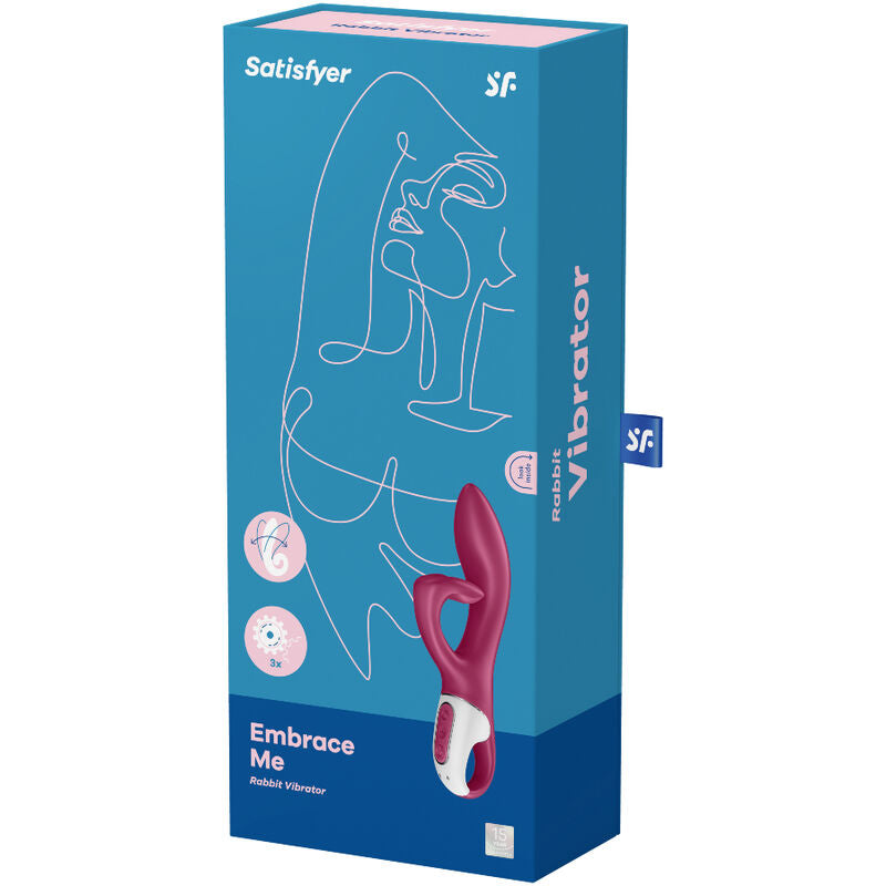 SATISFYER - EMBRACE ME VIBRADOR PUNTO G ROJO - Sensualia