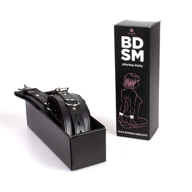 SECRETPLAY - MENOTTES DE BONDAGE NOIRES COLLECTION BDSM - Sensualia