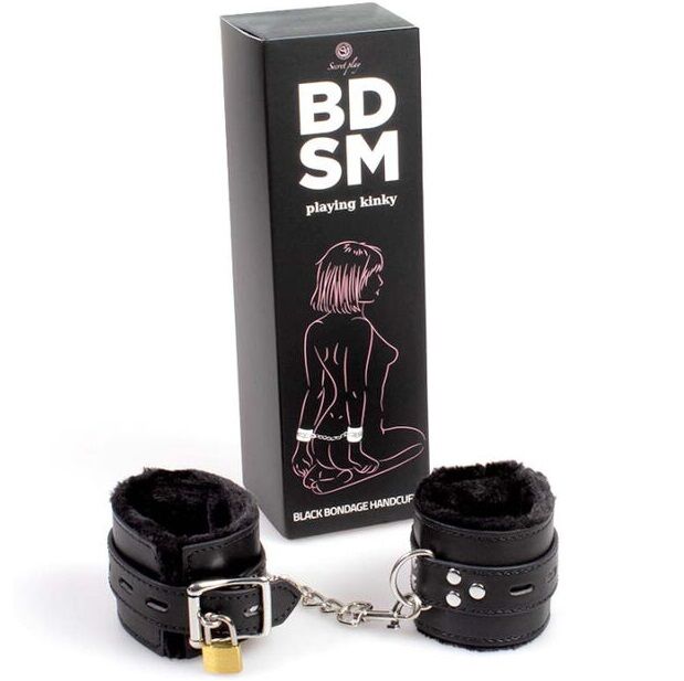 SECRETPLAY - MENOTTES DE BONDAGE NOIRES COLLECTION BDSM - Sensualia