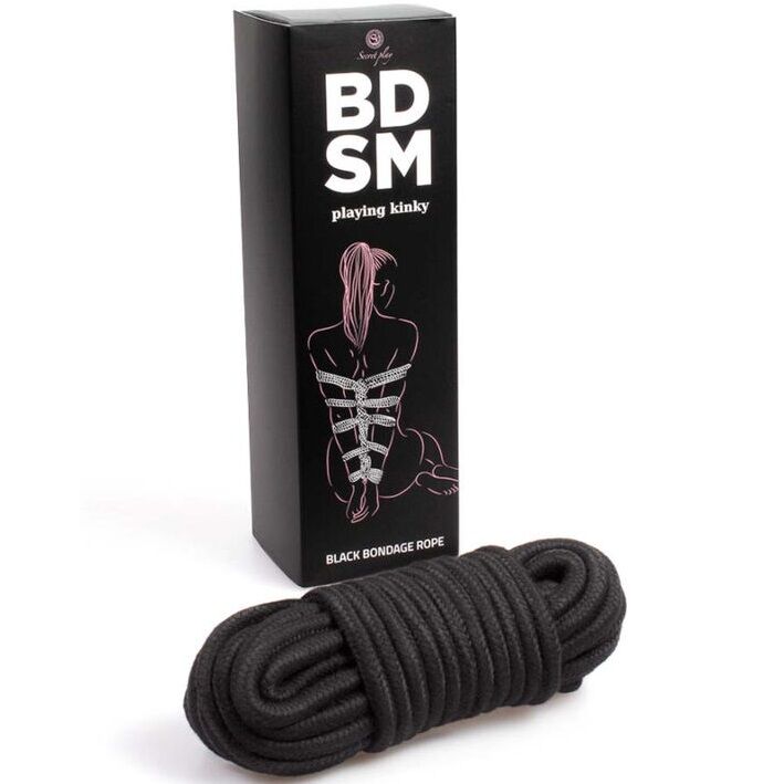 SECRETPLAY - CORDE DE BONDAGE NOIRE  COLLECTION BDSM - Sensualia