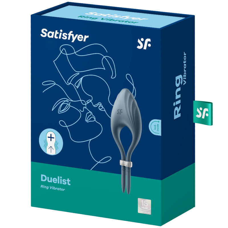 SATISFYER DUELIST ANILLO VIBRADOR - GRIS - Sensualia
