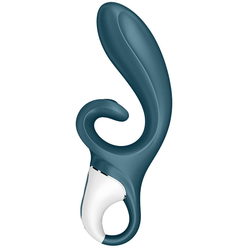 SATISFYER - HUG ME VIBRADOR RABBIT APP AZUL - Sensualia
