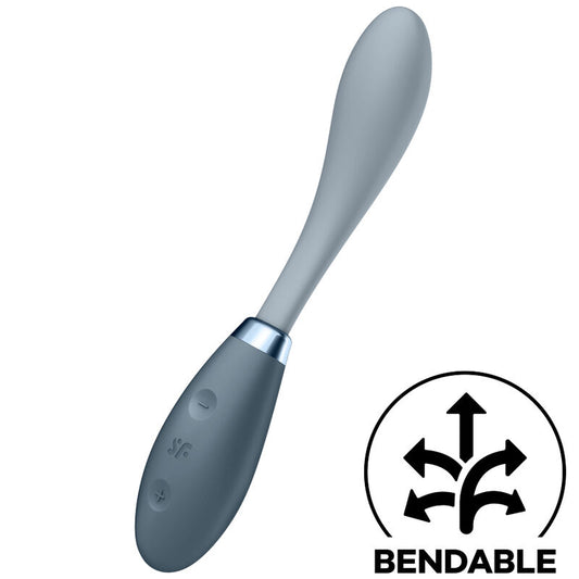 SATISFYER - G-SPOT FLEX 3 MULTI VIBRADOR GRIS - Sensualia