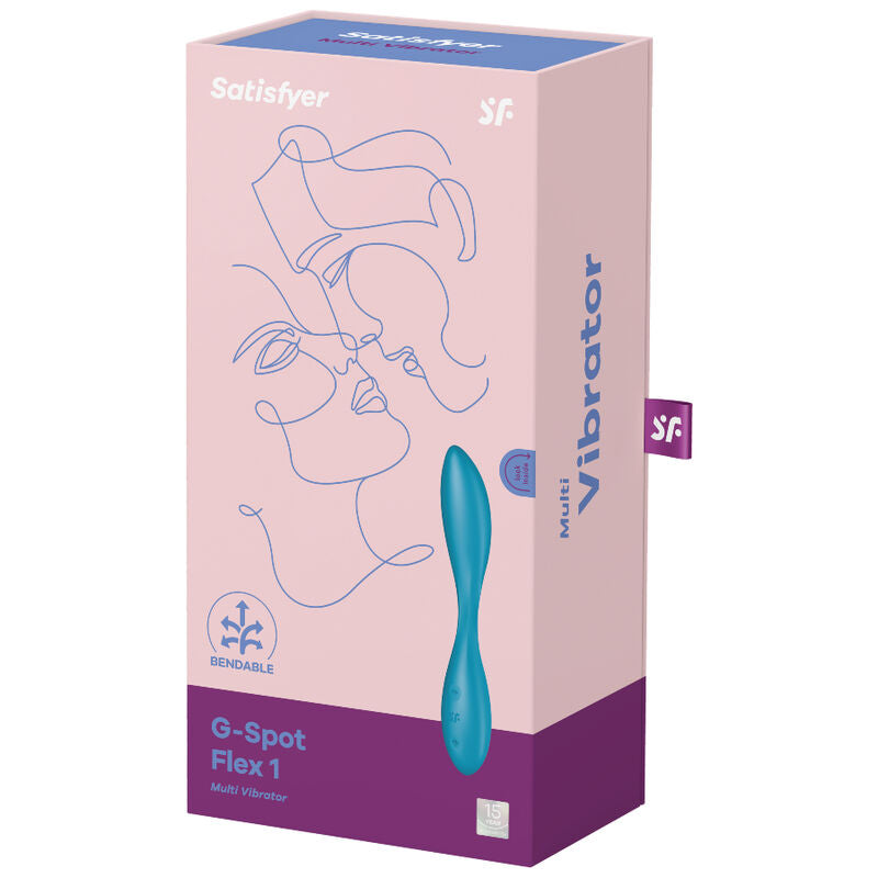 SATISFYER - VIBRATEUR MULTI G-SPOT FLEX 1 BLEU - Sensualia