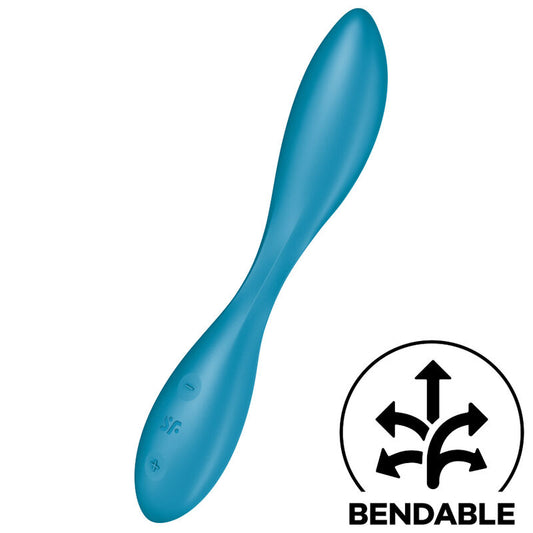 SATISFYER - VIBRATEUR MULTI G-SPOT FLEX 1 BLEU - Sensualia