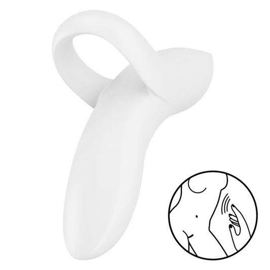 SATISFYER - BOLD LOVER DEDAL VIBRADOR BLANCO - Sensualia