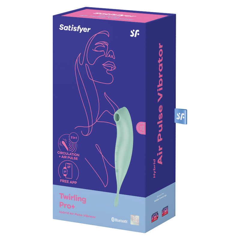 SATISFYER - TWIRLING PRO+ ESTIMULADOR Y VIBRADOR APP VERDE - Sensualia