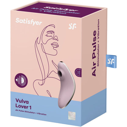 SATISFYER - VULVA LOVER 1 ESTIMULADOR Y VIBRADOR AZUL - Sensualia
