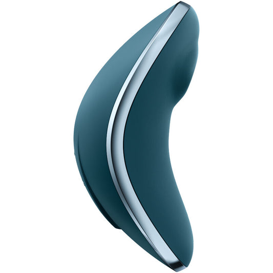 SATISFYER - VULVA LOVER 1 ESTIMULADOR Y VIBRADOR AZUL - Sensualia