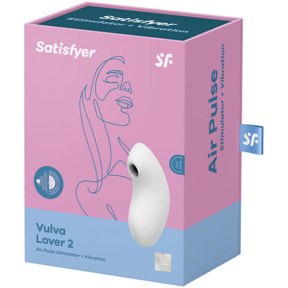 SATISFYER VULVA LOVER 2 ESTIMULADOR Y VIBRADOR - AZUL - Sensualia