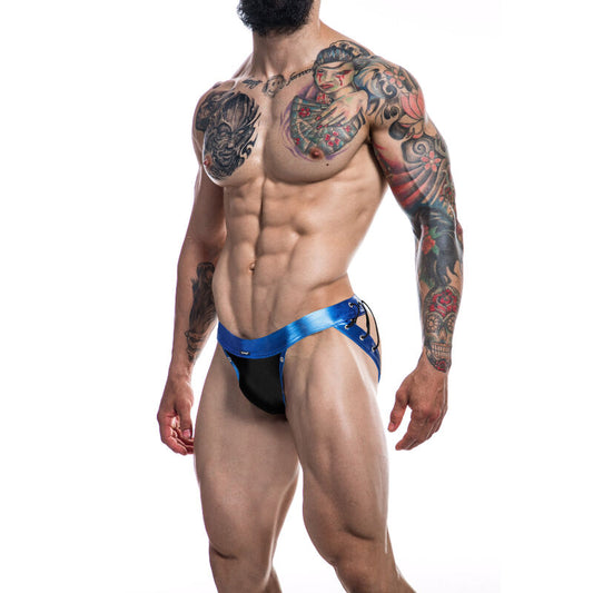 CUT4MEN - JOCKSTRAP DESIRE CUERO AZUL S - Sensualia