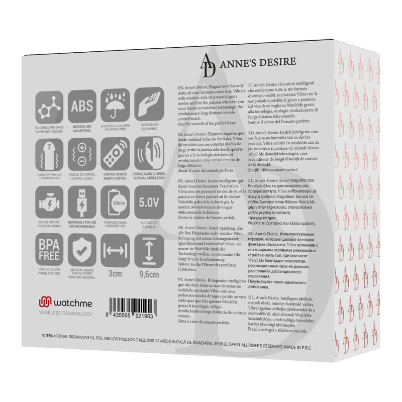 ANNE'S DESIRE - PANTY PLEASURE TECNOLOG A WATCHME NOIR - Sensualia