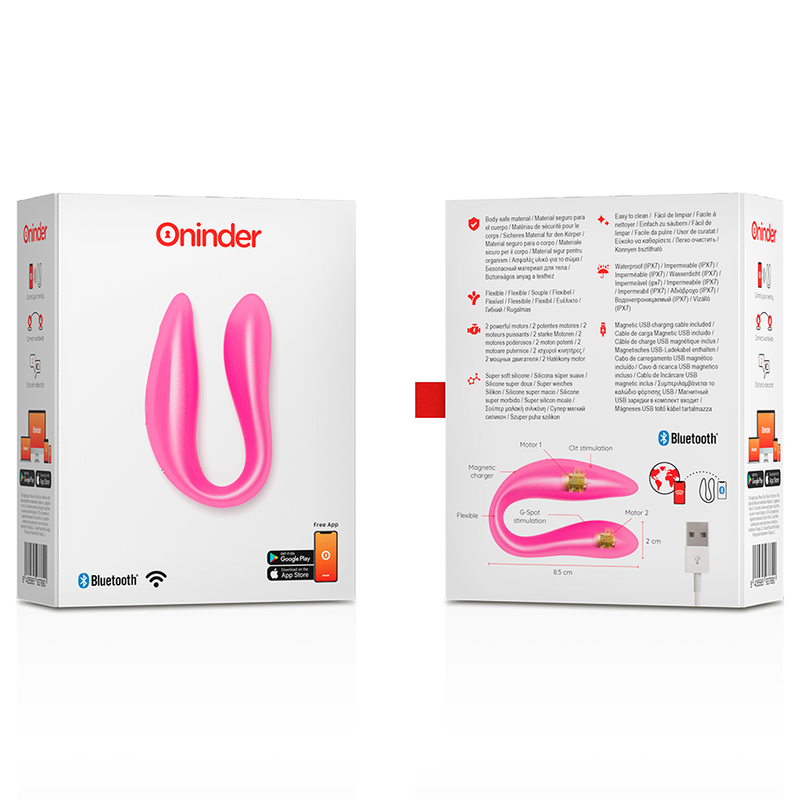 ONINDER - LISBOA G-SPOT & CLITORAL STIMULATEUR NOIR - APPLICATION GRATUITE - Sensualia