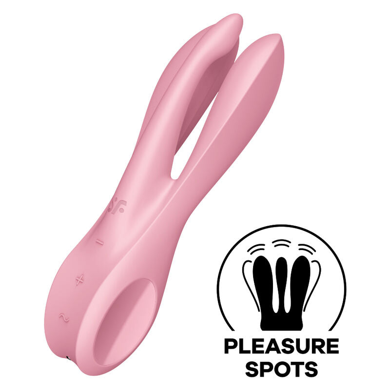 SATISFYER - VIBRATEUR THREESOME 1 BLEU - Sensualia