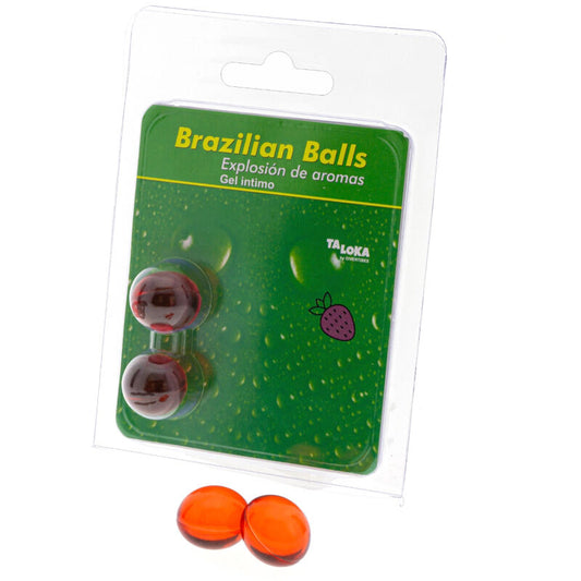 TALOKA - 2 BOULES BRÉSILIENNES GEL INTIME FRAISE - Sensualia