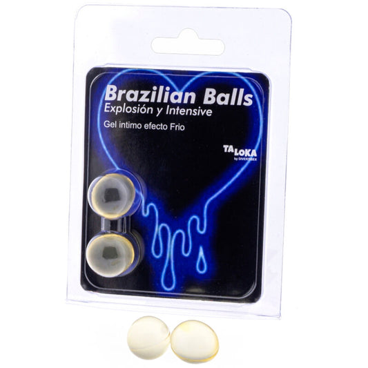TALOKA - 2 BALLES BRÉSILIENNES GEL EXCITANT EFFET FROID & VIBRATION - Sensualia