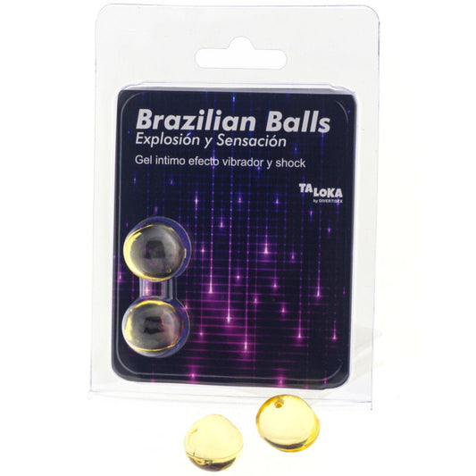 TALOKA - 2 BALLES BRÉSILIENNES VIBRANT & EFFET DE CHOC GEL EXCITANT - Sensualia