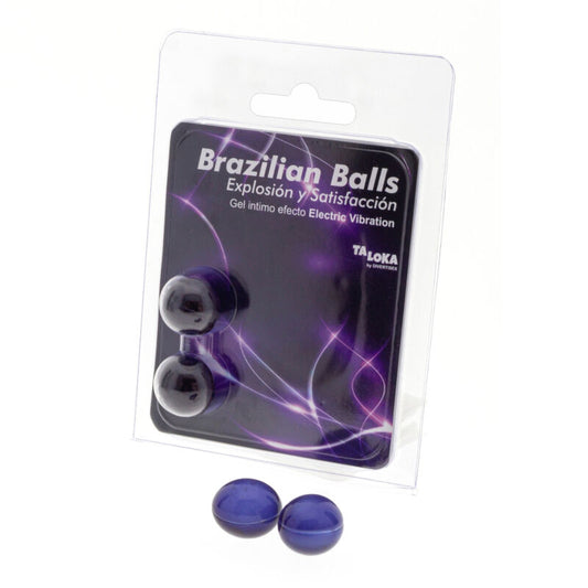 TALOKA - 2 BALLES BRÉSILIENNES EFFET VIBRANT ÉLECTRIQUE GEL EXCITANT - Sensualia