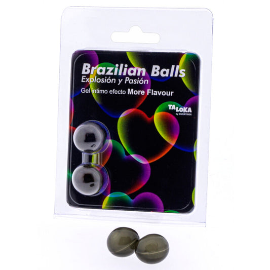 TALOKA - 2 BOULES BRÉSILIENNES PLUS DEFFET DE SAVEUR GEL EXCITANT - Sensualia