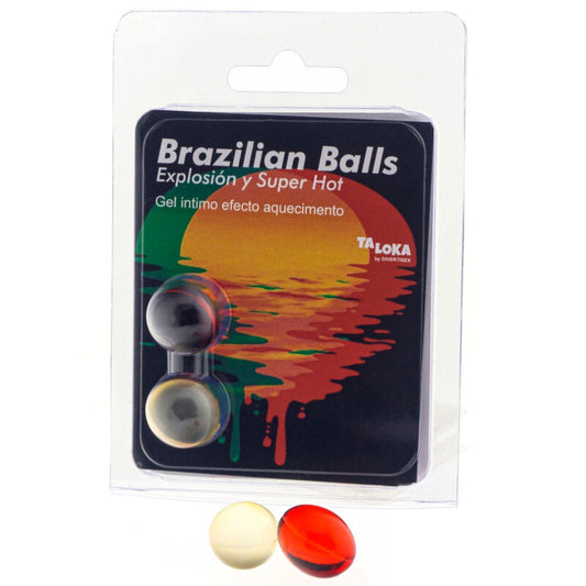 TALOKA - 2 BOULES BRÉSILIENNES GEL EXCITANT EFFET SUPER CHAUD - Sensualia